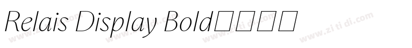Relais Display Bold字体转换